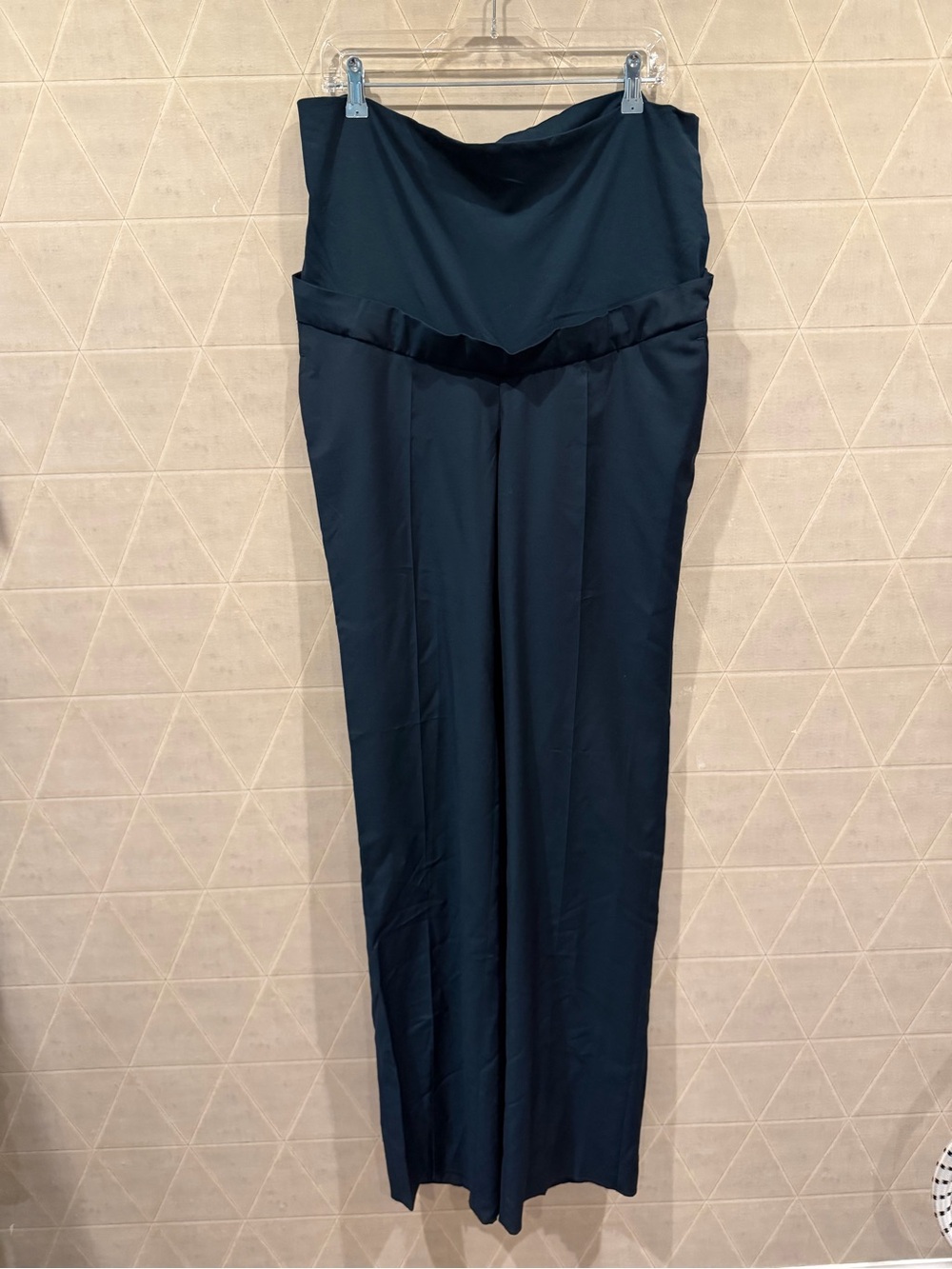 GUCCI Uniform MATERNITY PANT PLAIN WOOL MOHAIR DARK PEACOCK Size 46 NWT